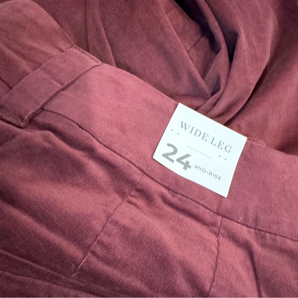 NWT Lane Bryant maroon wide leg mid-rise plus size office work pant trouser 24 - Picture 7 of 8
